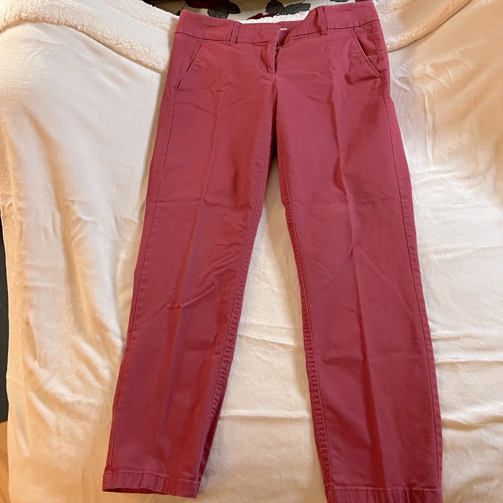 LOFT Red cropped pants, Size 8